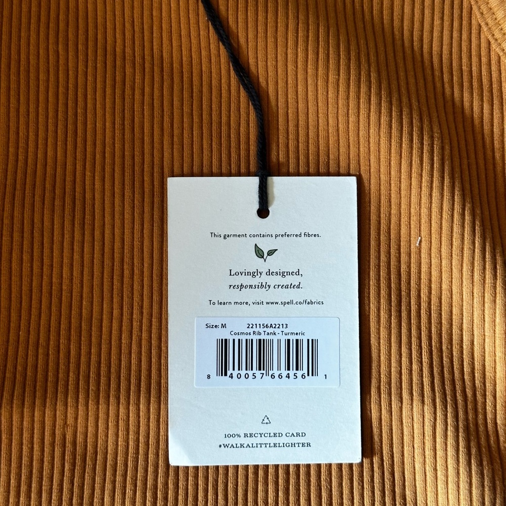 Spell Cosmos turmeric Ribbed Tank Top - Picture 6 of 6